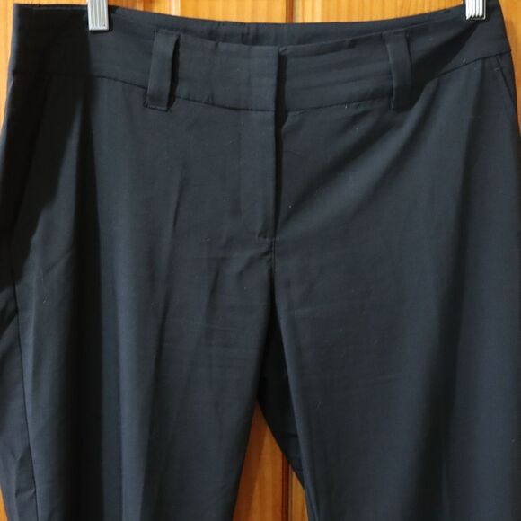 Eileen Fisher Black Flat Front Dress Pants Slacks Corporate Goth Med - Picture 3 of 14